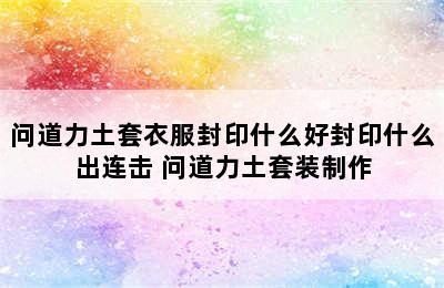 问道力土套衣服封印什么好封印什么出连击 问道力土套装制作